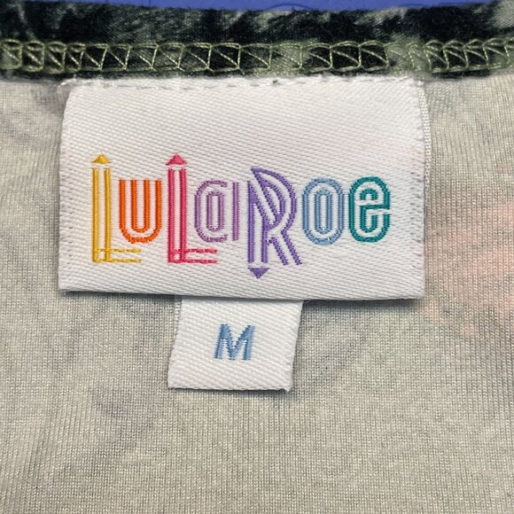 Lularoe Womens Butterfly Tunic Top Size M Green All Over Print Comfy Soft Irma - Picture 9 of 10
